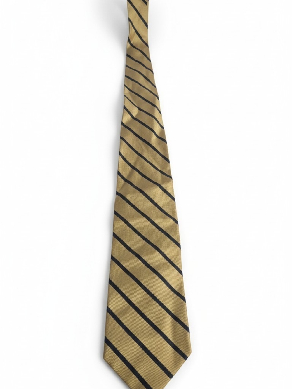 Vintage Rooster Men's tie 100% Silk yellow and Blue striped